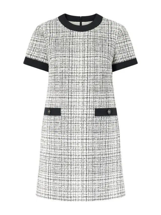 Valentino Garavani Checked Cotton-blend Tweed Mini Dress