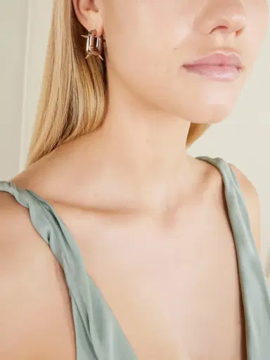 Acne Studios Chunky Silver-tone Loop Earrings | Thumbnail 4 Acne Studios Chunky Silver-tone Loop Earrings | Thumbnail 4