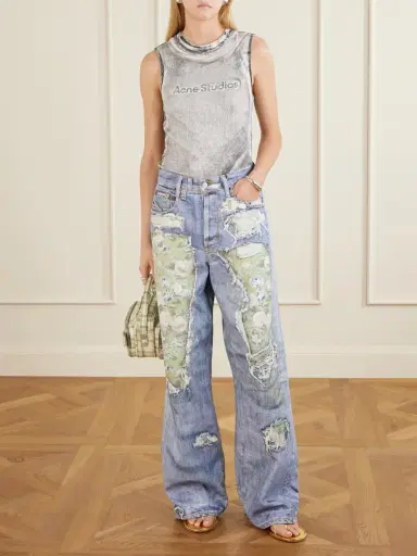 Acne Studios Camero Kit Checked Embellished Leather Shoulder Bag | Thumbnail 3 Acne Studios Camero Kit Checked Embellished Leather Shoulder Bag | Thumbnail 3