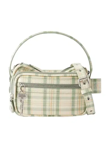 Acne Studios Camero Kit Checked Embellished Leather Shoulder Bag | Thumbnail 1 Acne Studios Camero Kit Checked Embellished Leather Shoulder Bag | Thumbnail 1