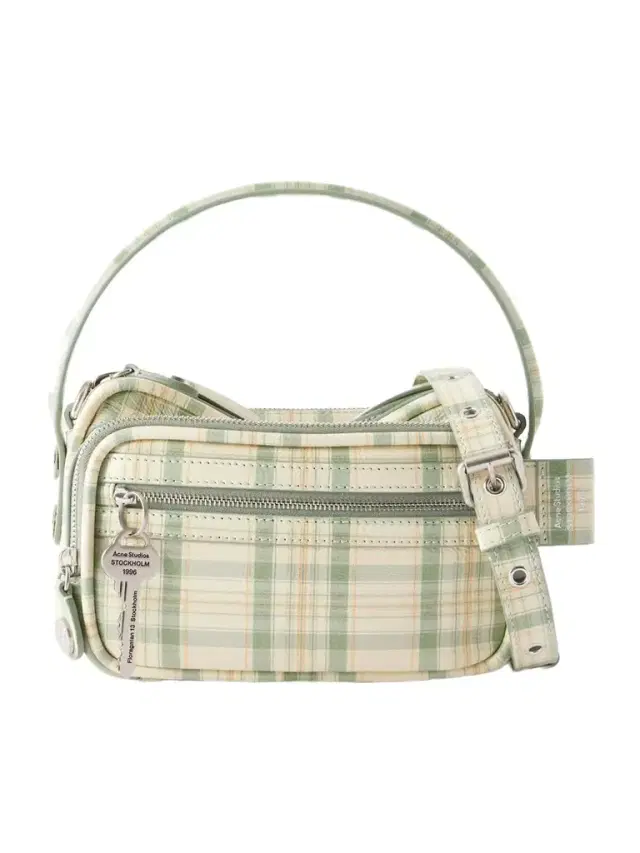 Acne Studios Camero Kit Checked Embellished Leather Shoulder Bag
