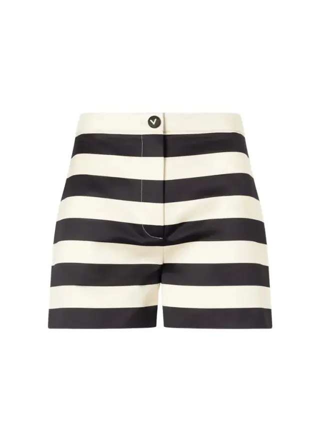 Striped Cotton Duchesse-satin Shorts