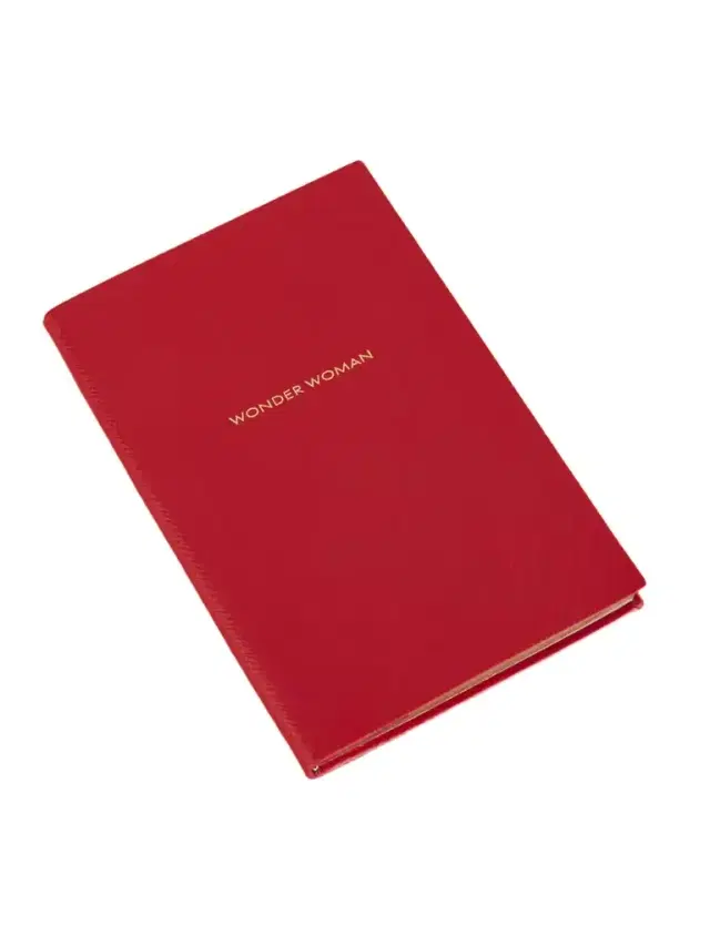 Smythson Chelsea Wonder Woman Textured-leather Notebook