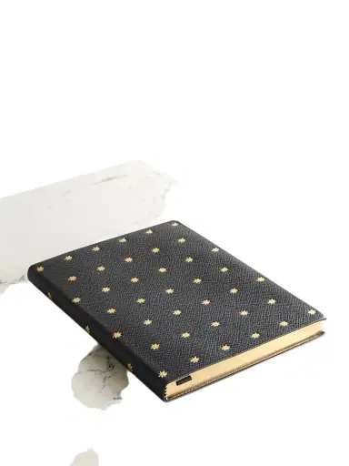 Smythson Stars Soho Panama Debossed Metallic Textured-leather Notebook | Thumbnail 1 Smythson Stars Soho Panama Debossed Metallic Textured-leather Notebook | Thumbnail 1