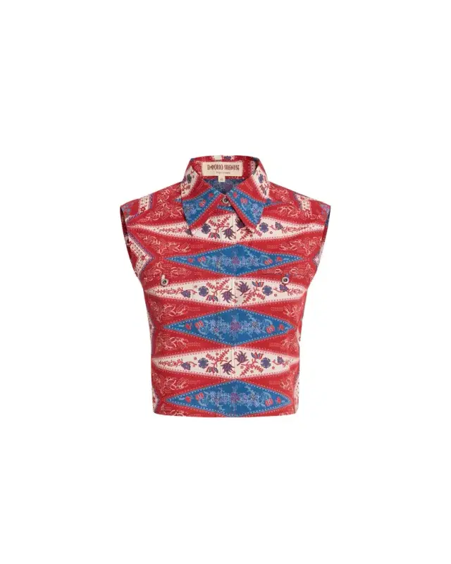 Emporio Sirenuse Caterina Top in Kites Print