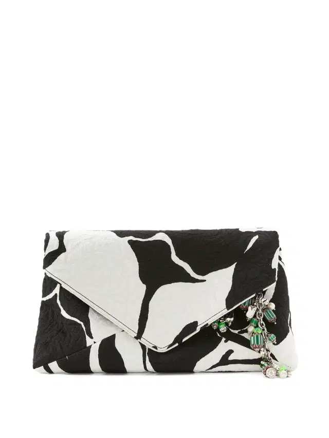 Dries Van Noten Jacquard Envelope Clutch