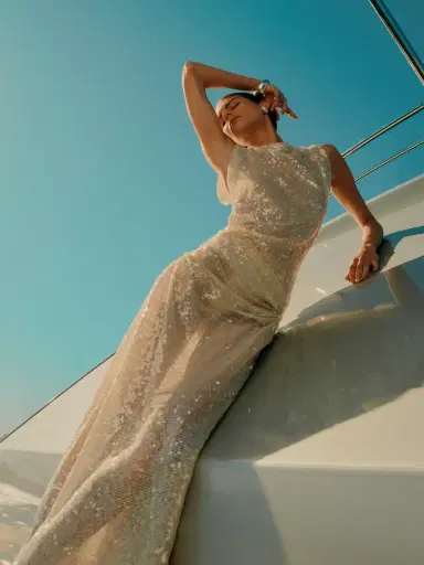 RACHEL GILBERT Marlow Sequin Gown | Thumbnail 2