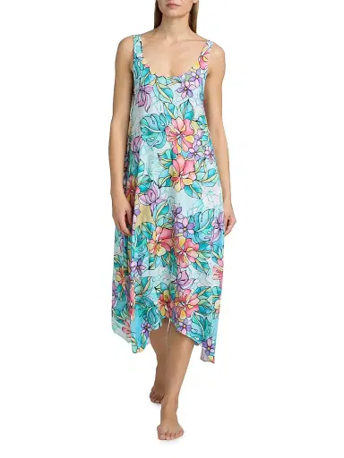 Johnny Was Women's Floral Cotton-Blend Midi-Dress - Roie | Thumbnail 3