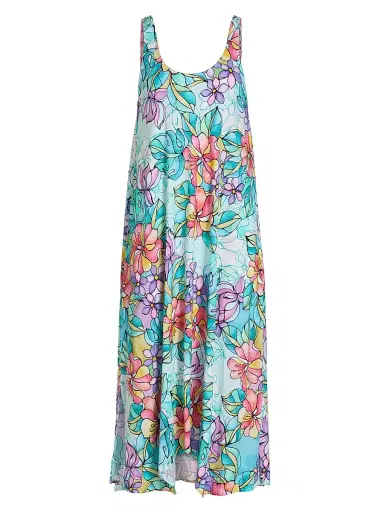 Johnny Was Women's Floral Cotton-Blend Midi-Dress - Roie | Thumbnail 1