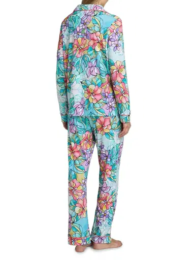 Johnny Was Women's The Carly Floral Cotton-Blend Pajamas - Roie - Size XL | Thumbnail 5 Johnny Was Women's The Carly Floral Cotton-Blend Pajamas - Roie - Size XL | Thumbnail 5