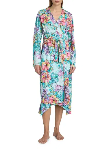 Johnny Was Women's The Jonesy Floral Cotton-Blend Robe - Roie - Size Large | Thumbnail 3 Johnny Was Women's The Jonesy Floral Cotton-Blend Robe - Roie - Size Large | Thumbnail 3