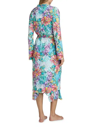 Johnny Was Women's The Jonesy Floral Cotton-Blend Robe - Roie - Size Large | Thumbnail 5 Johnny Was Women's The Jonesy Floral Cotton-Blend Robe - Roie - Size Large | Thumbnail 5