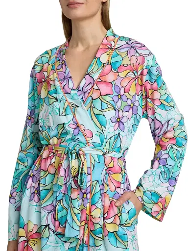 Johnny Was Women's The Jonesy Floral Cotton-Blend Robe - Roie - Size Large | Thumbnail 6 Johnny Was Women's The Jonesy Floral Cotton-Blend Robe - Roie - Size Large | Thumbnail 6