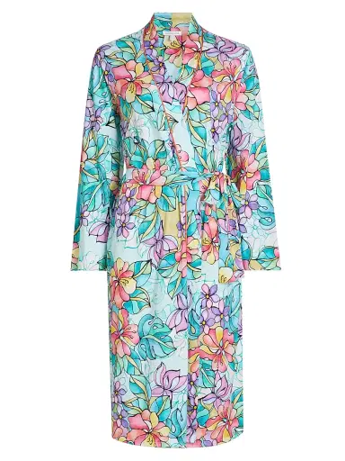 Johnny Was Women's The Jonesy Floral Cotton-Blend Robe - Roie - Size Large | Thumbnail 1 Johnny Was Women's The Jonesy Floral Cotton-Blend Robe - Roie - Size Large | Thumbnail 1