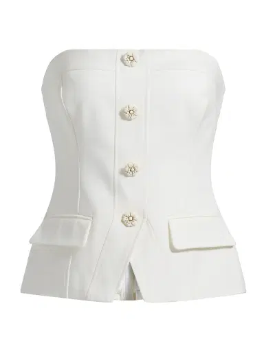 Ramy Brook Women's Eva Strapless Top - Ivory - Size Large | Thumbnail 1
