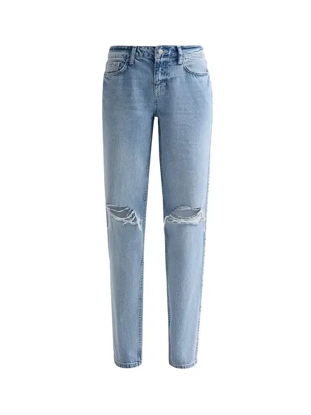 Women's Ashby Slouch Straight-Leg Jeans - Fontana Destruct