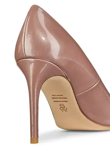 Stuart Weitzman Women's Stuart Power 85MM Patent Leather Pumps - Almost Mauve - Size 9.5 | Thumbnail 6 Stuart Weitzman Women's Stuart Power 85MM Patent Leather Pumps - Almost Mauve - Size 9.5 | Thumbnail 6