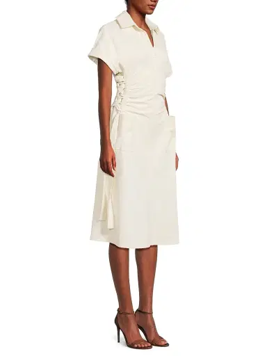Undra Celeste Women's Loki Lace-Up Polo Midi-Dress | Thumbnail 4