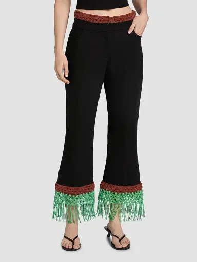 Rosie Assoulin Women's Macrame Pizzants Pants | Thumbnail 3 Rosie Assoulin Women's Macrame Pizzants Pants | Thumbnail 3