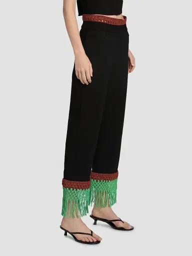 Rosie Assoulin Women's Macrame Pizzants Pants | Thumbnail 4 Rosie Assoulin Women's Macrame Pizzants Pants | Thumbnail 4