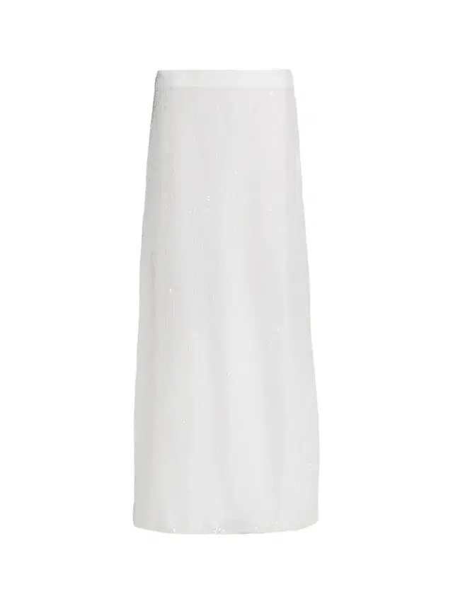 MOSCHINO Women's Sequined Cotton Maxi Skirt - Multi White