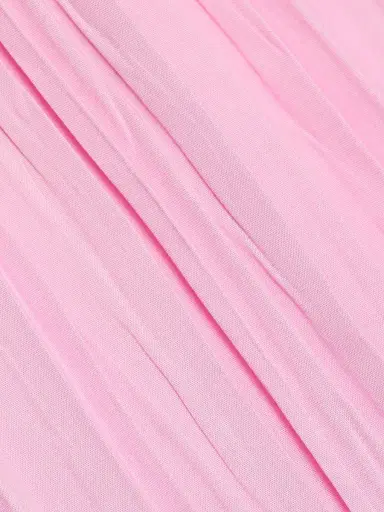 MOSCHINO Women's Pleated Tieneck Minidress - Pink | Thumbnail 7
