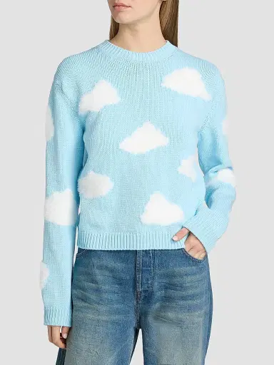 MOSCHINO Women's Cloud Cotton-Blend Sweater - Only One Colour | Thumbnail 3
