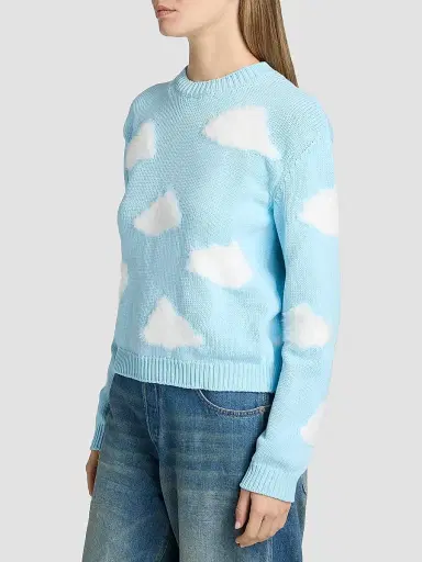 MOSCHINO Women's Cloud Cotton-Blend Sweater - Only One Colour | Thumbnail 4