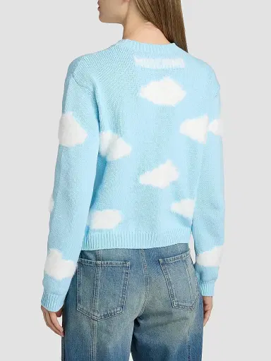 MOSCHINO Women's Cloud Cotton-Blend Sweater - Only One Colour | Thumbnail 5