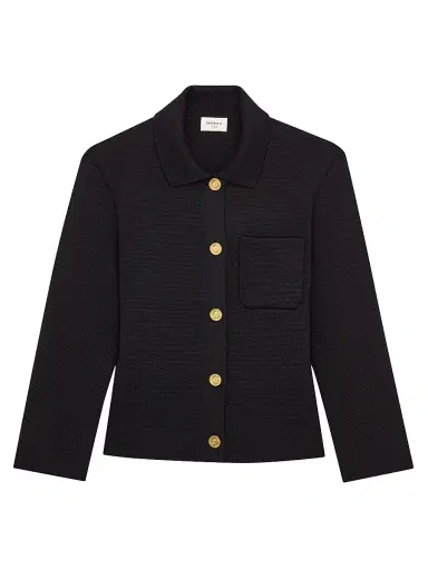 Saint Laurent Women's Polo Cardigan in Wool | Thumbnail 1 Saint Laurent Women's Polo Cardigan in Wool | Thumbnail 1