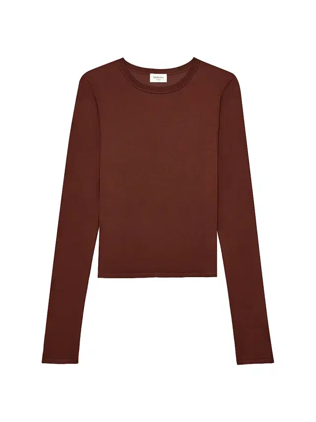 Women's Cassandre Sheer Top in Knit - Chocolate