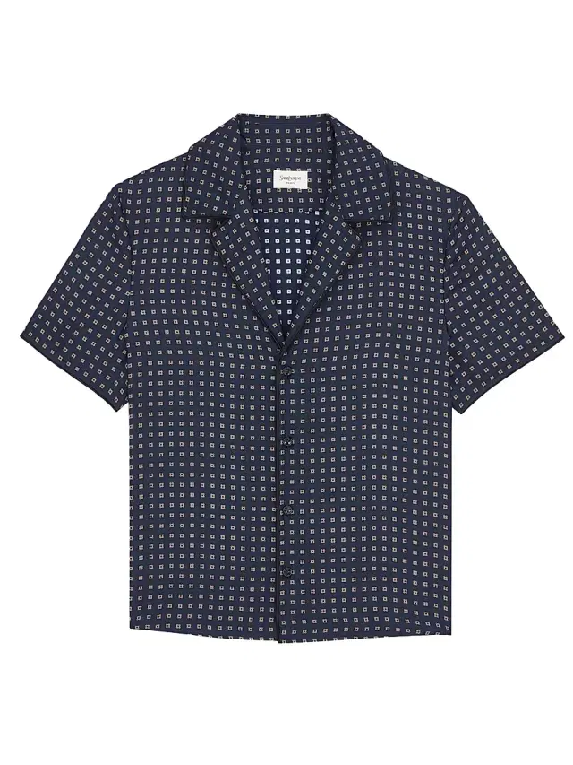 Saint Laurent Women's Pajama Top in Square Silk Satin - Marine