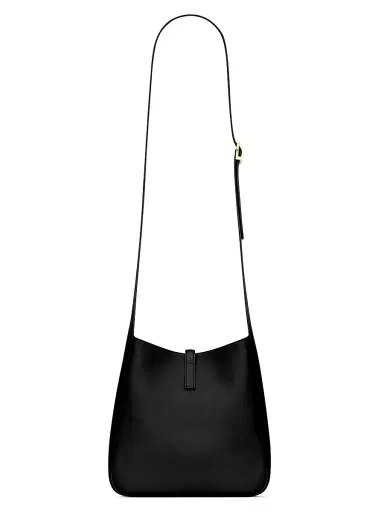 Saint Laurent Women's Le 5 ÿ 7 Supple Crossbody Bag in Grained Leather - Black | Thumbnail 5 Saint Laurent Women's Le 5 ÿ 7 Supple Crossbody Bag in Grained Leather - Black | Thumbnail 5