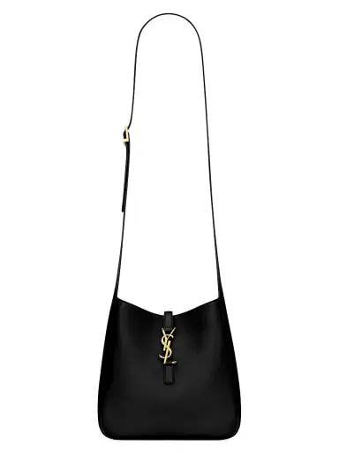 Saint Laurent Women's Le 5 ÿ 7 Supple Crossbody Bag in Grained Leather - Black | Thumbnail 1 Saint Laurent Women's Le 5 ÿ 7 Supple Crossbody Bag in Grained Leather - Black | Thumbnail 1