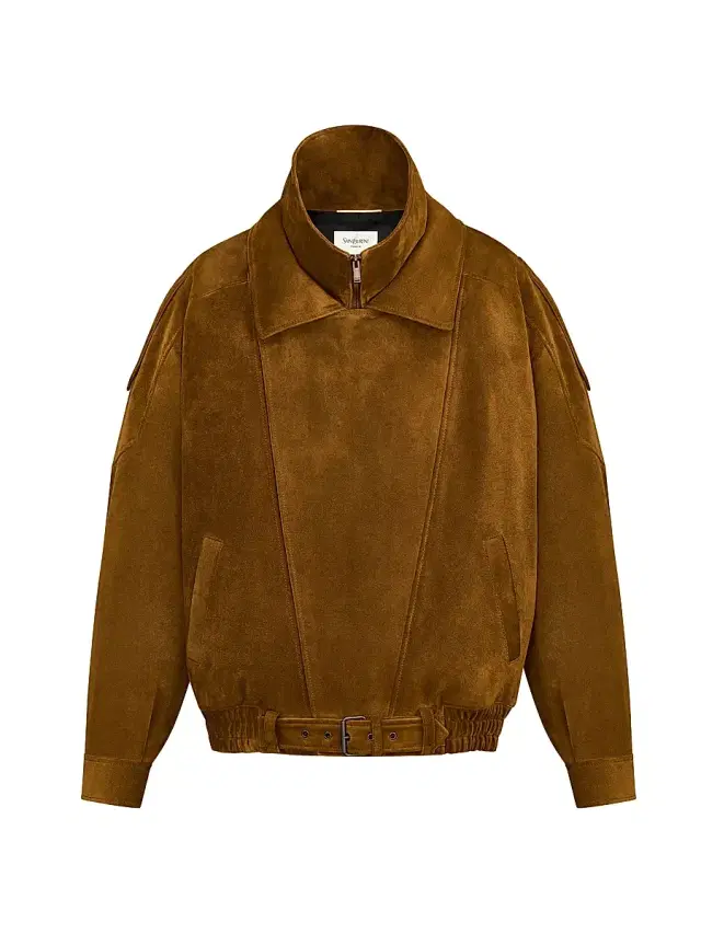 Saint Laurent Women's Bomber Jacket in Vintage Split Leather - Noix