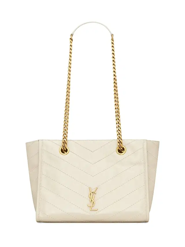 Women's Niki  Shopping Bag in Vintage Leather - White