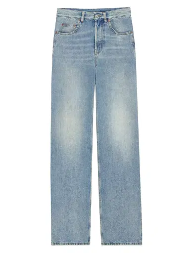 Saint Laurent Women's Neo 90's High-Rise Baggy Jeans - Dark Summer Blue - Size 30 | Thumbnail 1 Saint Laurent Women's Neo 90's High-Rise Baggy Jeans - Dark Summer Blue - Size 30 | Thumbnail 1