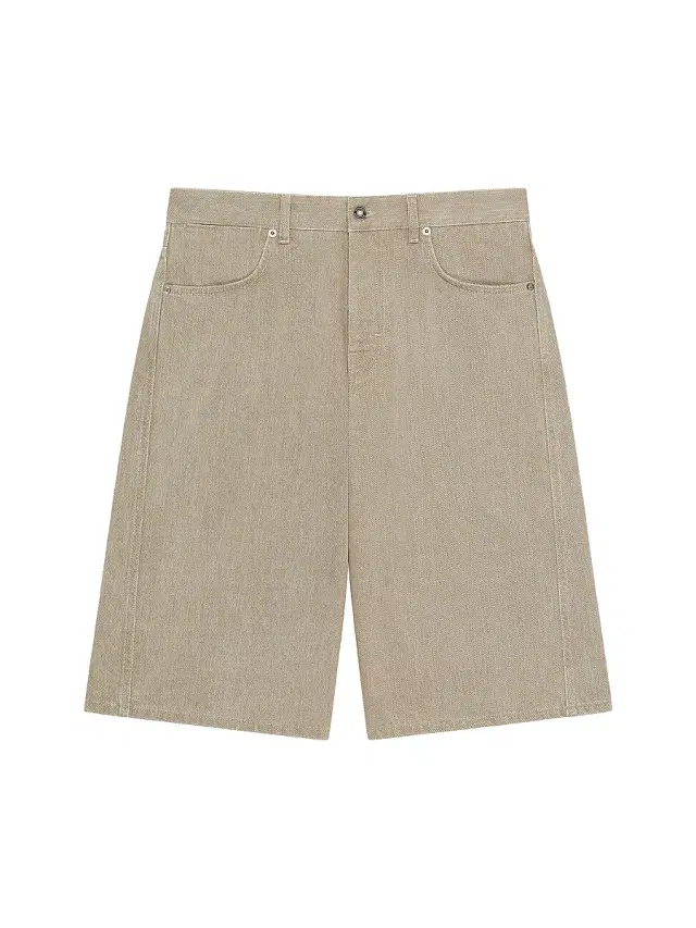 Givenchy Men's Couture Seam Bermuda Shorts in Denim - Army Beige