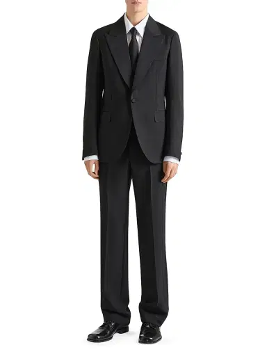 Givenchy Men's Single-Breasted Deconstructed Jacket in Wool and Mohair | Thumbnail 2 Givenchy Men's Single-Breasted Deconstructed Jacket in Wool and Mohair | Thumbnail 2
