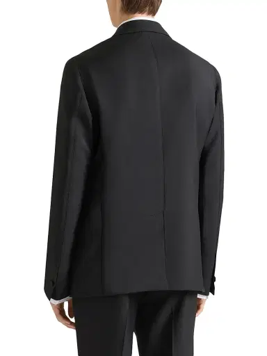 Givenchy Men's Single-Breasted Deconstructed Jacket in Wool and Mohair | Thumbnail 4 Givenchy Men's Single-Breasted Deconstructed Jacket in Wool and Mohair | Thumbnail 4