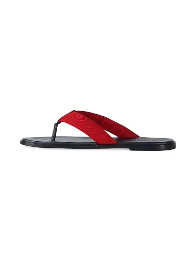 Givenchy Men's Bay Thongs in Gros Grain and Leather - Navy Red | Thumbnail 3 Givenchy Men's Bay Thongs in Gros Grain and Leather - Navy Red | Thumbnail 3