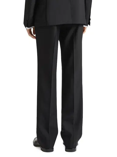 Givenchy Men's Slim Fit Tailored Pants in Wool and Mohair - Black - Size 40 | Thumbnail 4