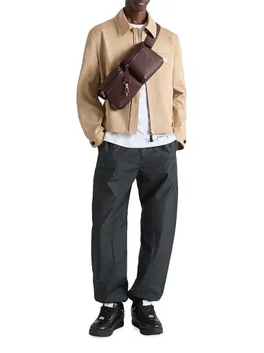 Givenchy Men's Fold Belt Bag in Grained Leather | Thumbnail 2 Givenchy Men's Fold Belt Bag in Grained Leather | Thumbnail 2