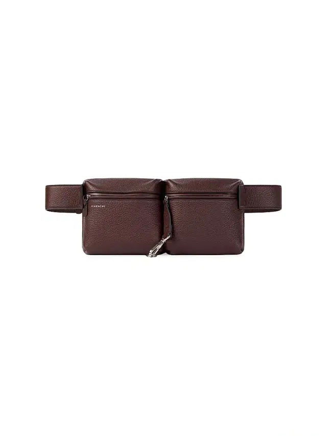 Givenchy Men's Fold Belt Bag in Grained Leather - Ebony Brown