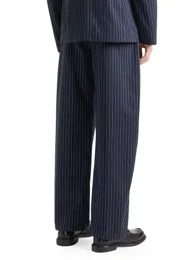 Givenchy Men's Couture Seam Striped Pants in Cotton - Night Blue - Size 40 | Thumbnail 4