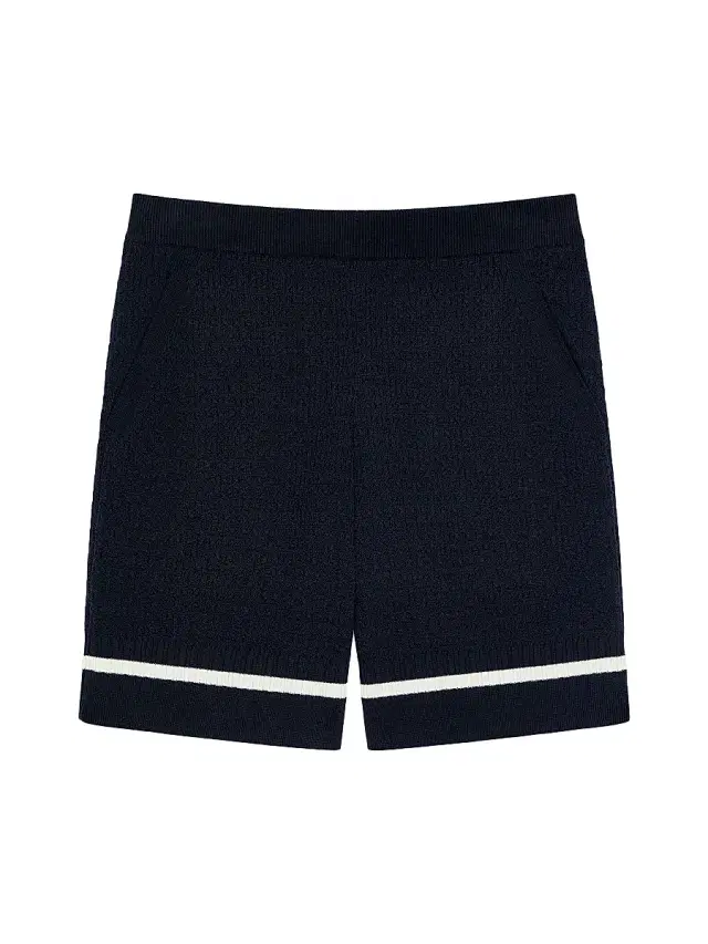 Men's Bermuda Shorts in Knit with Logo Embroidery - Night Blue