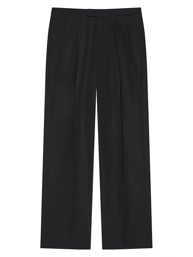 Givenchy Men's Double Pleated Pants in Poplin - Black