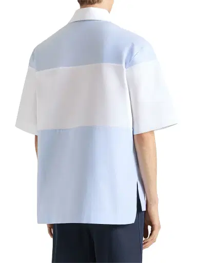 Givenchy Men's Bicolor Polo Shirt in Cotton with Logo Embroidery | Thumbnail 4 Givenchy Men's Bicolor Polo Shirt in Cotton with Logo Embroidery | Thumbnail 4