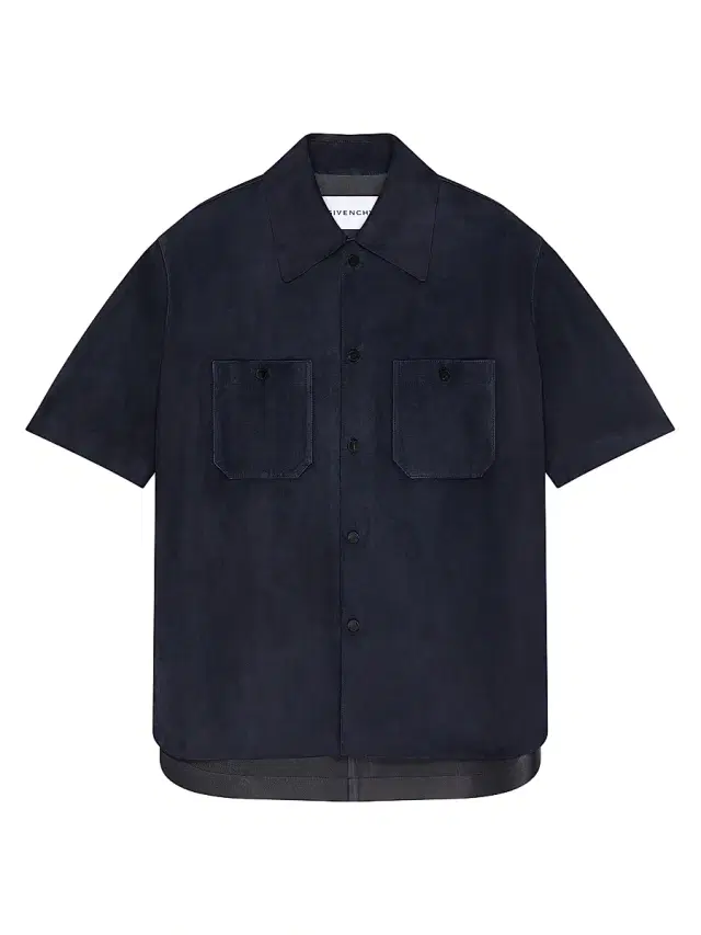 Givenchy Men's Couture Seam Overshirt in Suede - Night Blue
