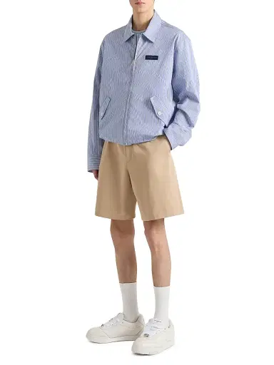 Givenchy Men's Couture Seam Bermuda Shorts in Cotton with Gros Grain | Thumbnail 2